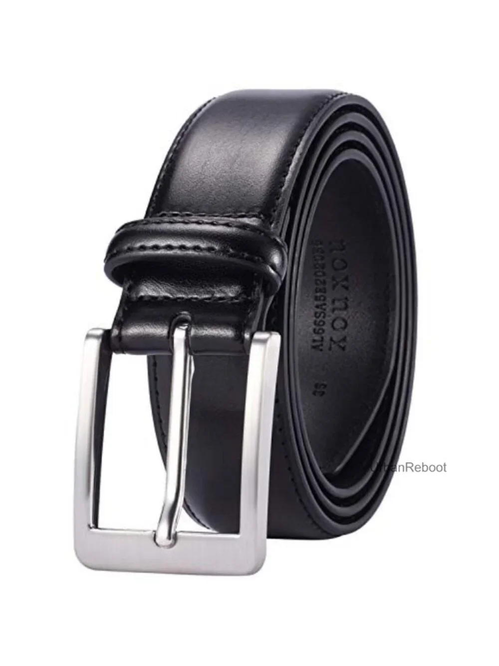 Men's Casual Leather Belt Classic Work Business Dress Belt Prong Buckle 34